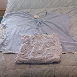 Heavenly Soft Sleepwear by Carole Hochman Light Blue Summer Pajama Set